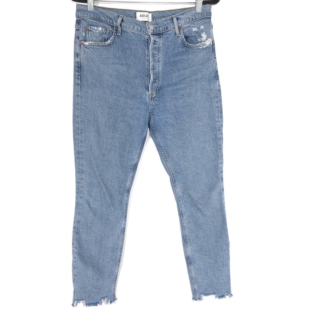AGOLDE Women's Jeans Distressed Crop Straight 30 Organic Cotton NICO A093D-3002